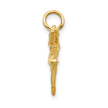 14K Gelbgold 14K 3d Ballerina Charm