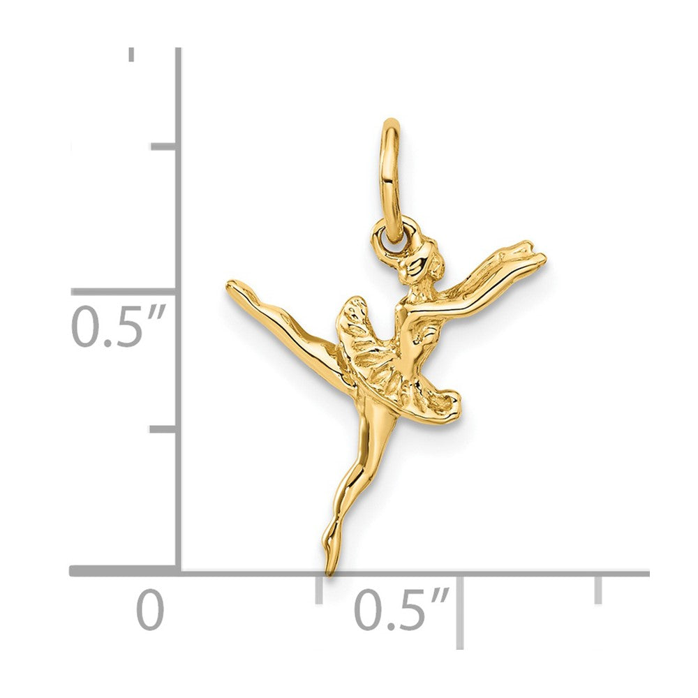 14K Gelbgold 14K 3d Ballerina Charm
