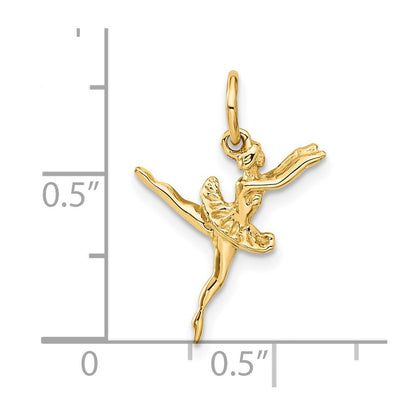 14K Gelbgold 14K 3d Ballerina Charm