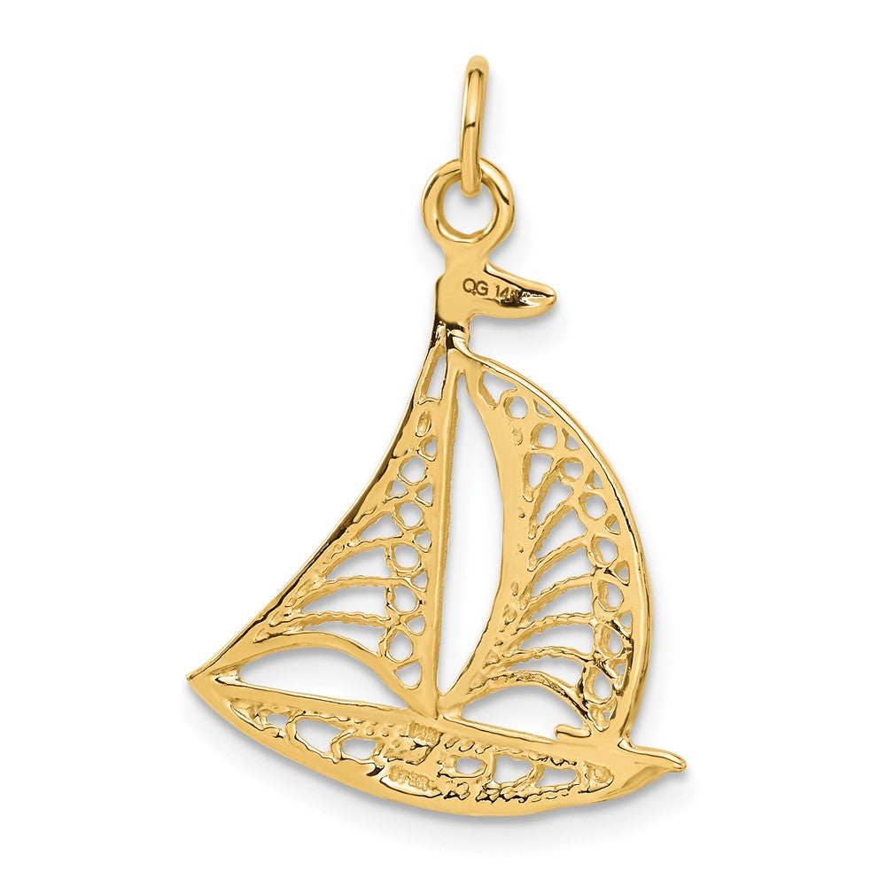 14K Gelbgold 14K Segelboot Charm