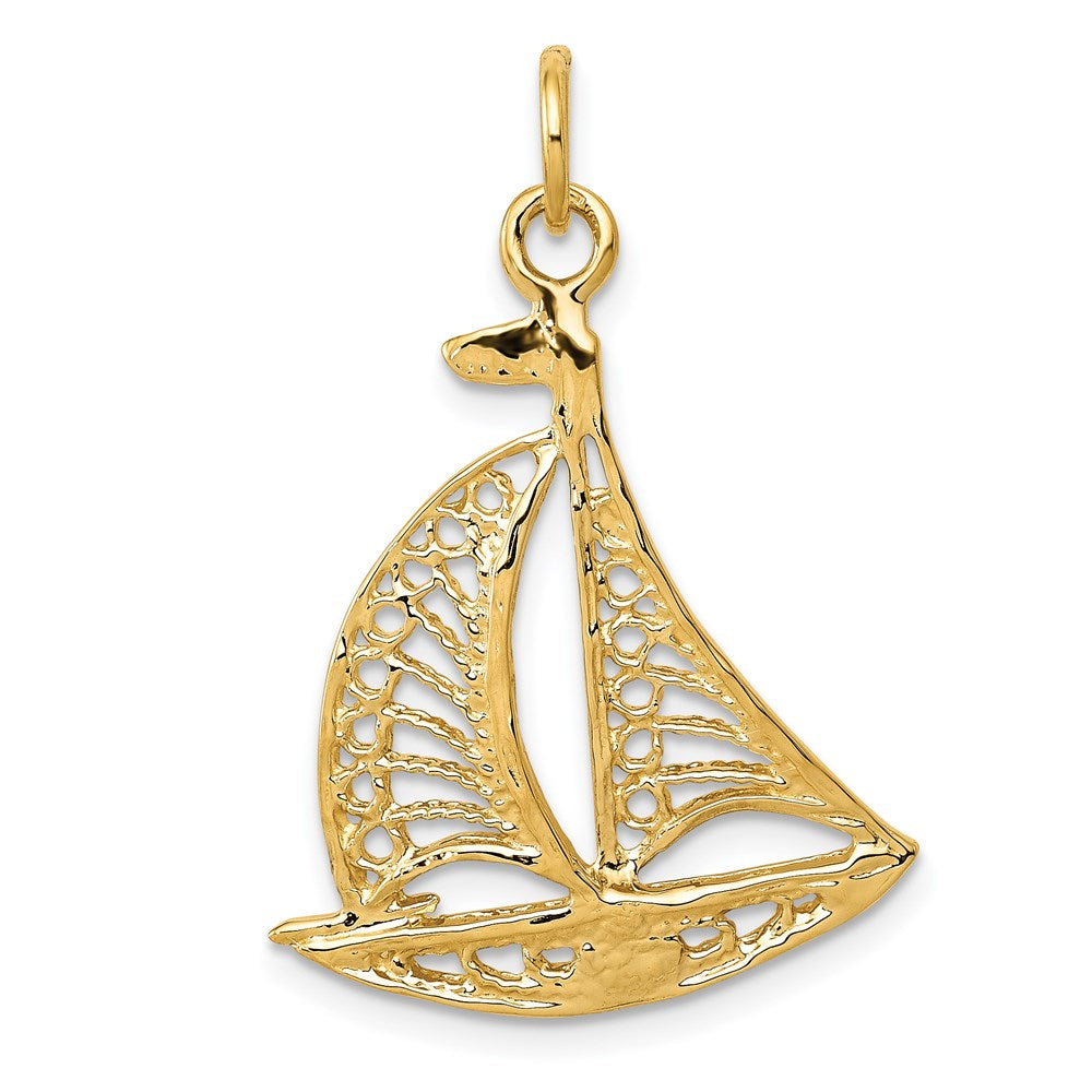 14K Gelbgold 14K Segelboot Charm