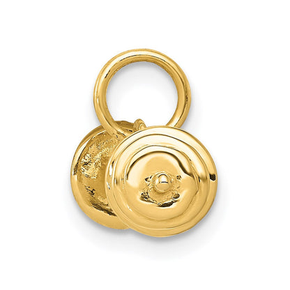 14K Gelbgold 14K 3d Barbell Charm