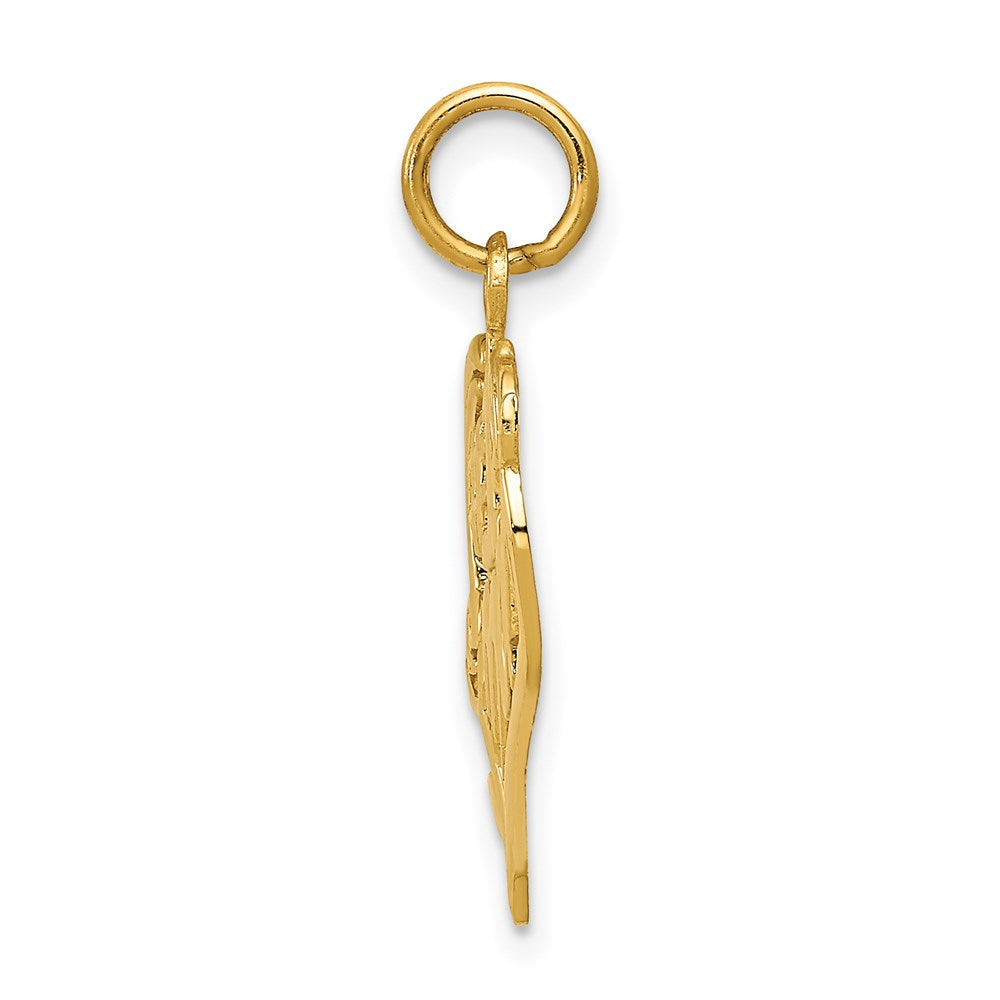 14K Gelbgold 14K #1 Mama Herz Charm