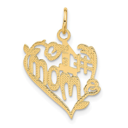 14K Gelbgold 14K #1 Mama Herz Charm