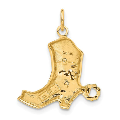 14K Gelbgold 14K Boot Charm