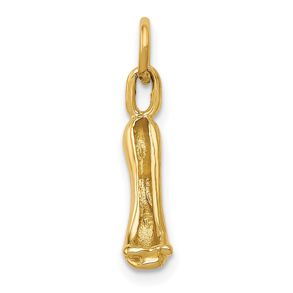 14K Gelbgold 14K 3d Hoch Heel Schuh Charm