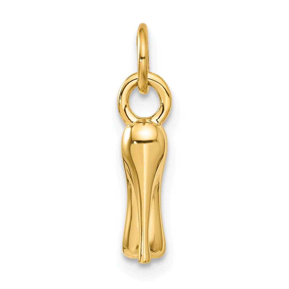 14K Gelbgold 14K 3d Hoch Heel Schuh Charm