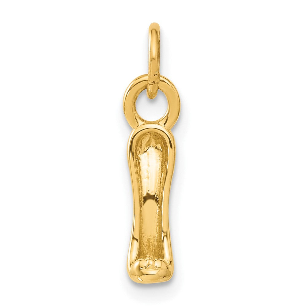 14K Gelbgold 14K 3d Hoch Heel Schuh Charm