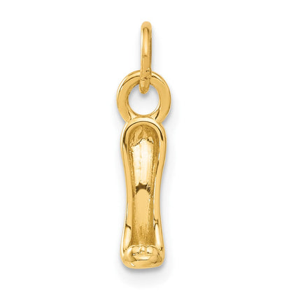 14K Gelbgold 14K 3d Hoch Heel Schuh Charm