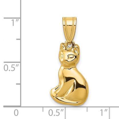 14K Gelbgold 14K Katze Charm