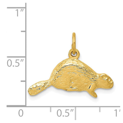 14K Gelbgold 14K Beaver Charm
