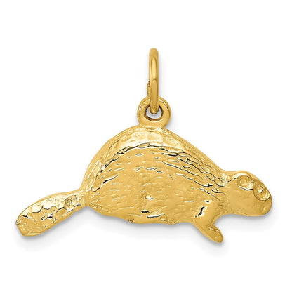 14K Gelbgold 14K Beaver Charm