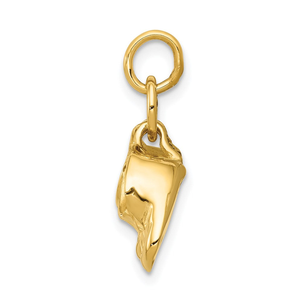 14K Gelbgold 14K 3d Beweglich Poliert Baby Shoes Charm