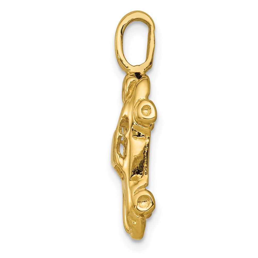 14K Gelbgold 14K 3d Sports Auto Charm