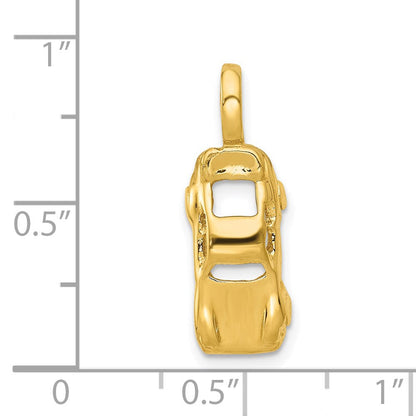 14K Gelbgold 14K 3d Sports Auto Charm