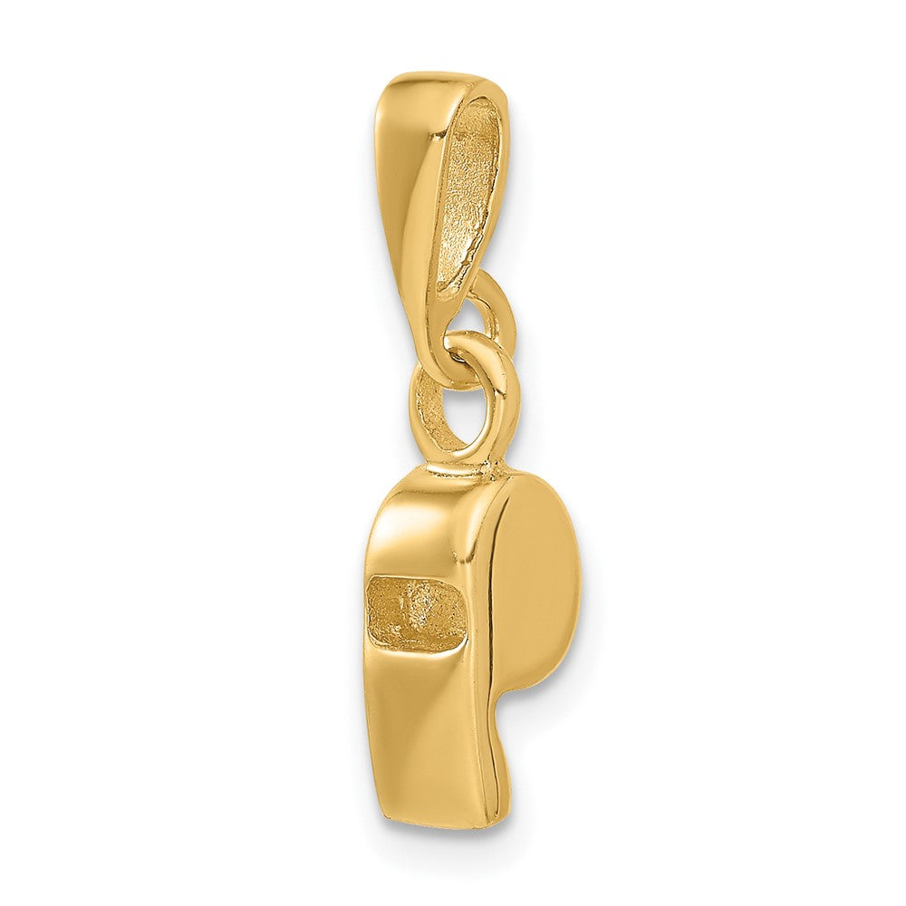14K Gelbgold 14K 3d Sports Whistle Anhänger
