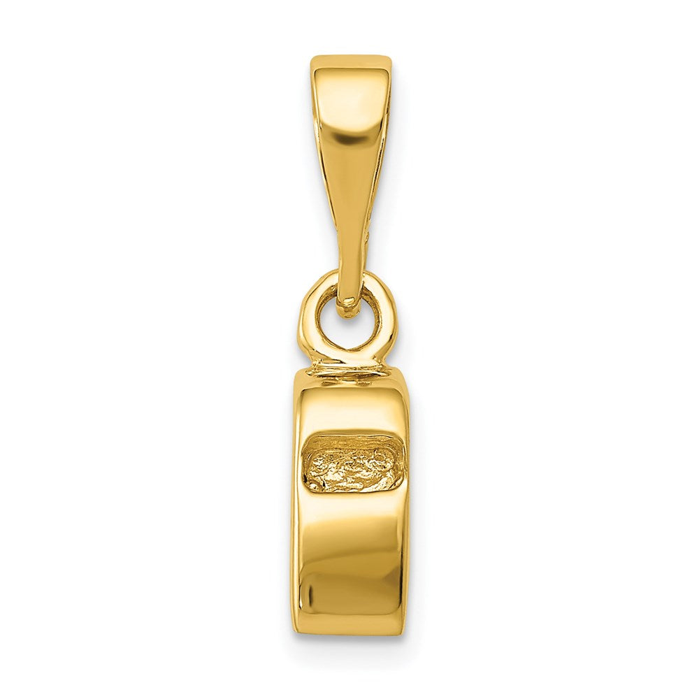 14K Gelbgold 14K 3d Sports Whistle Anhänger