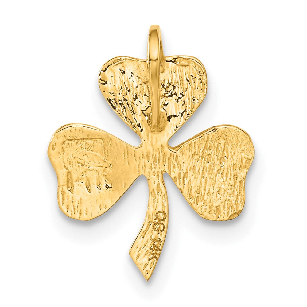 14K Gelbgold 14K Kleeblatt Kette Anhänger