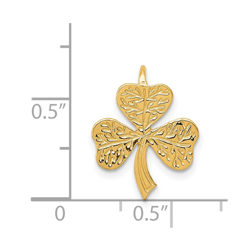 14K Gelbgold 14K Kleeblatt Kette Anhänger