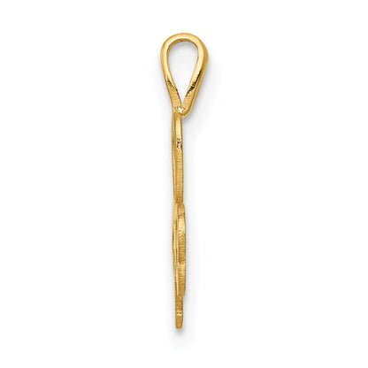 14K Gelbgold 14K Herz Klee Charm