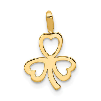 14K Gelbgold 14K Herz Klee Charm