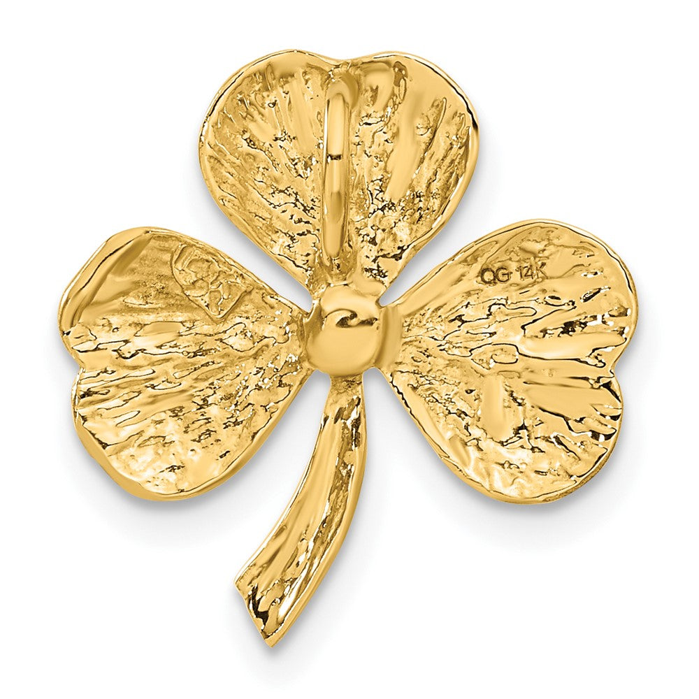 14K Gelbgold 14K Kleeblatt Kette Anhänger