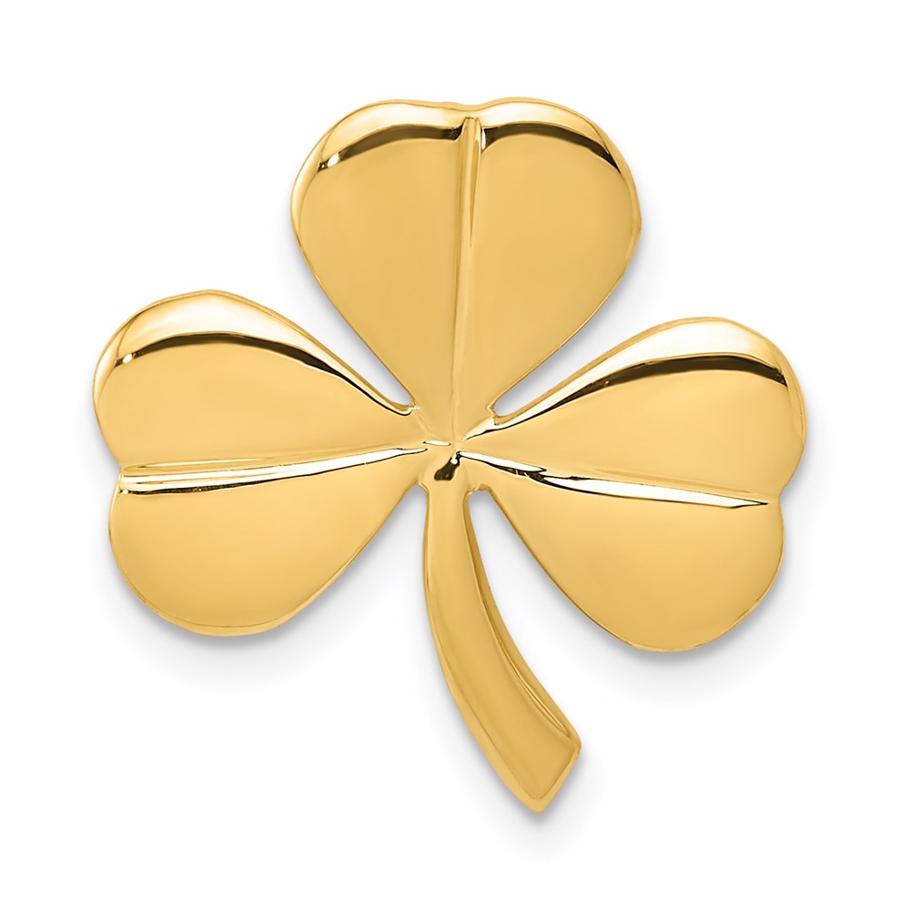 14K Gelbgold 14K Kleeblatt Kette Anhänger