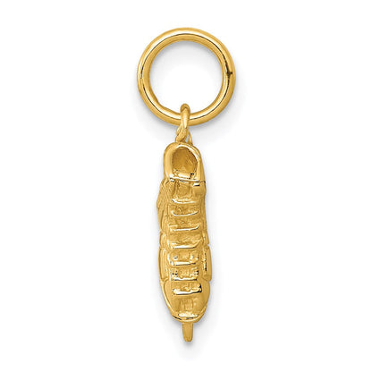 14K Gelbgold 14K 3d Eis Skate Charm