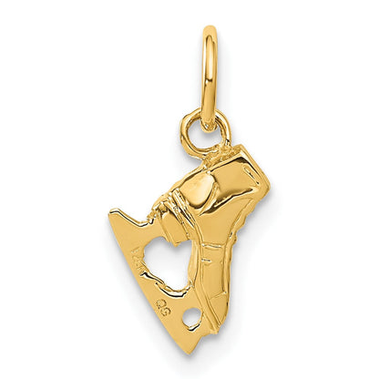 14K Gelbgold 14K 3d Eis Skate Charm