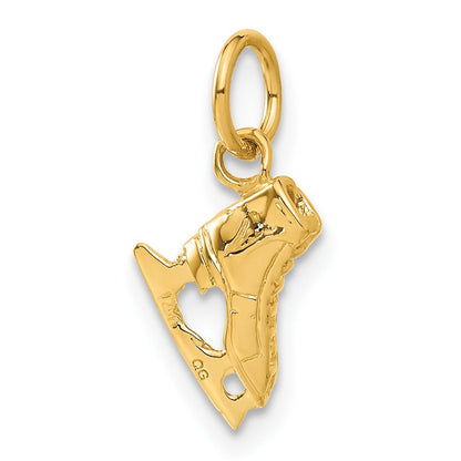 14K Gelbgold 14K 3d Eis Skate Charm