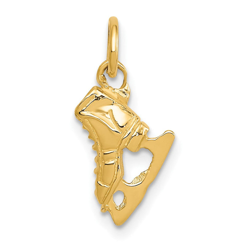 14K Gelbgold 14K 3d Eis Skate Charm