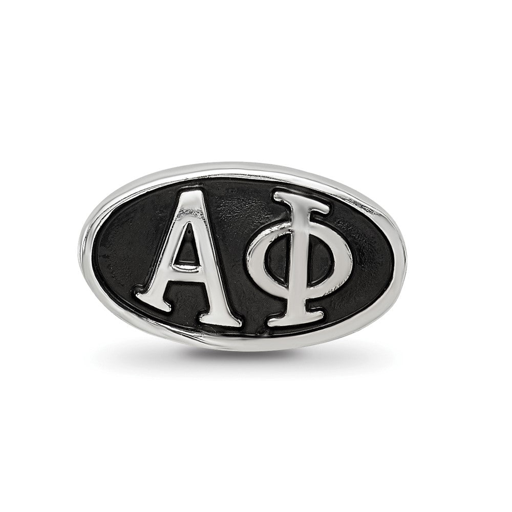 Sterlingsilber Logoart Alpha Phi Oval Greek Buchstaben Perle