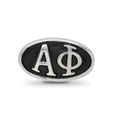 Sterlingsilber Logoart Alpha Phi Oval Greek Buchstaben Perle