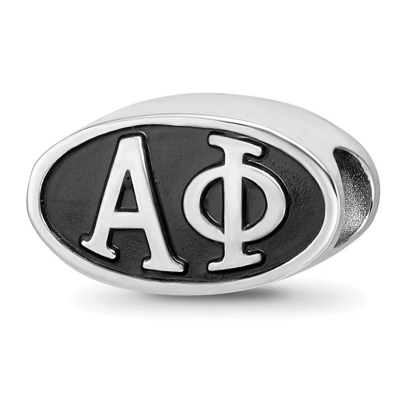 Sterlingsilber Logoart Alpha Phi Oval Greek Buchstaben Perle