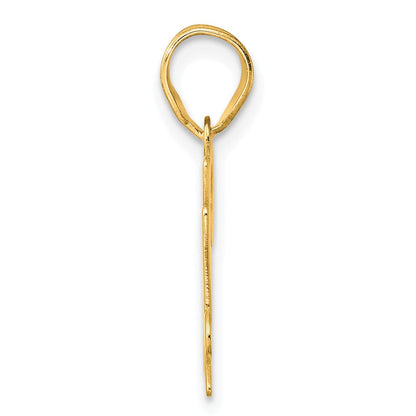14K Gelbgold Polierter Anhänger Zahl 24