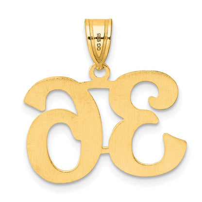 14K Gelbgold Anhänger „Zahl 36", poliert