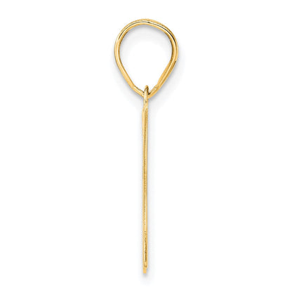 14K Gelbgold Polierter Anhänger Zahl 37