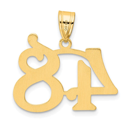 Anhänger Zahl 48 aus 14K Gelbgold, poliert