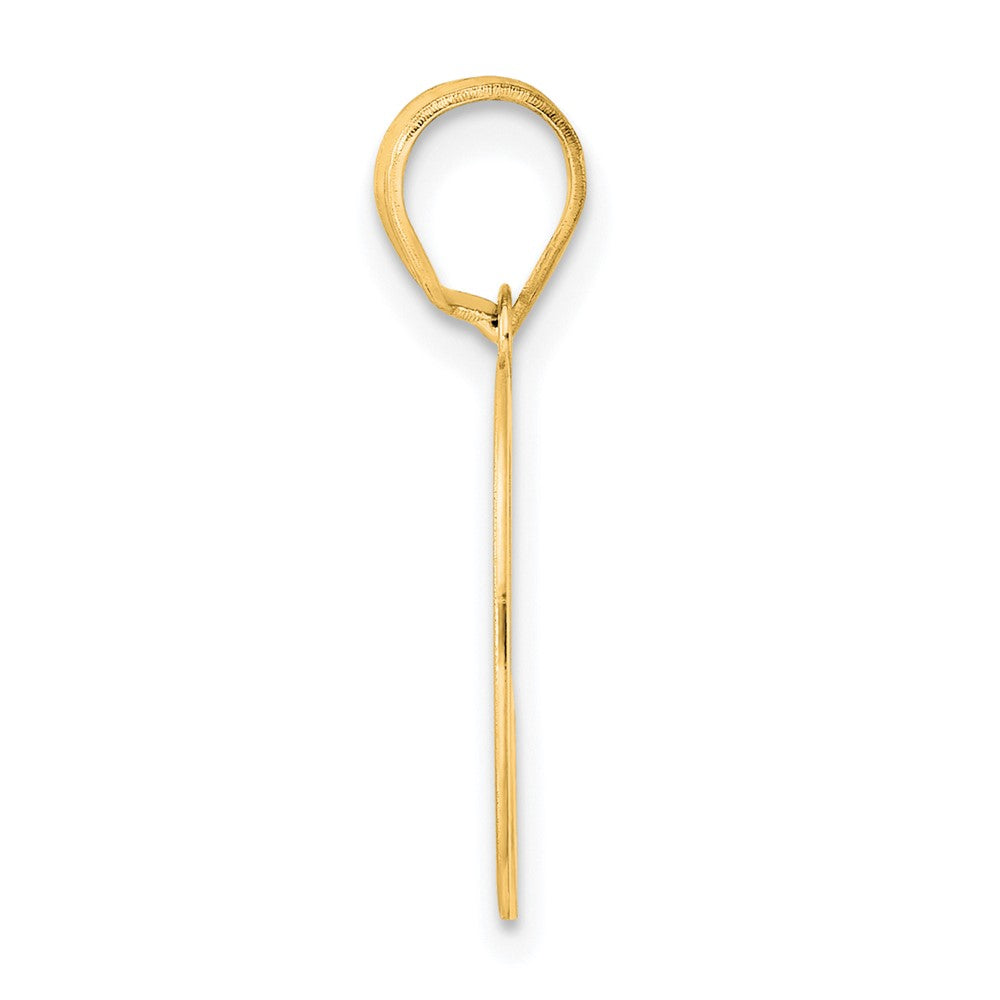 14K Gelbgold Polierter Anhänger Zahl 50