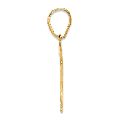 14K Gelbgold polierter Anhänger Zahl 54