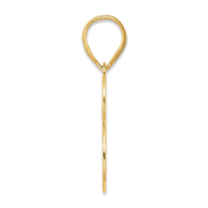 14K Gelbgold Polierter Anhänger Zahl 73