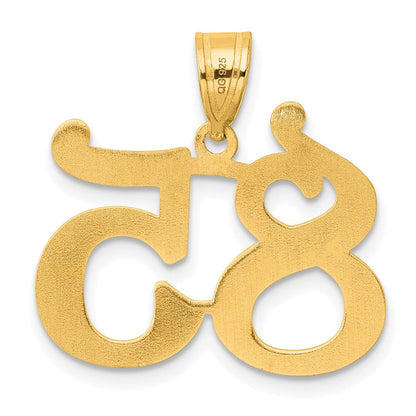 14K Gelbgold Polierter Anhänger „Zahl 85“
