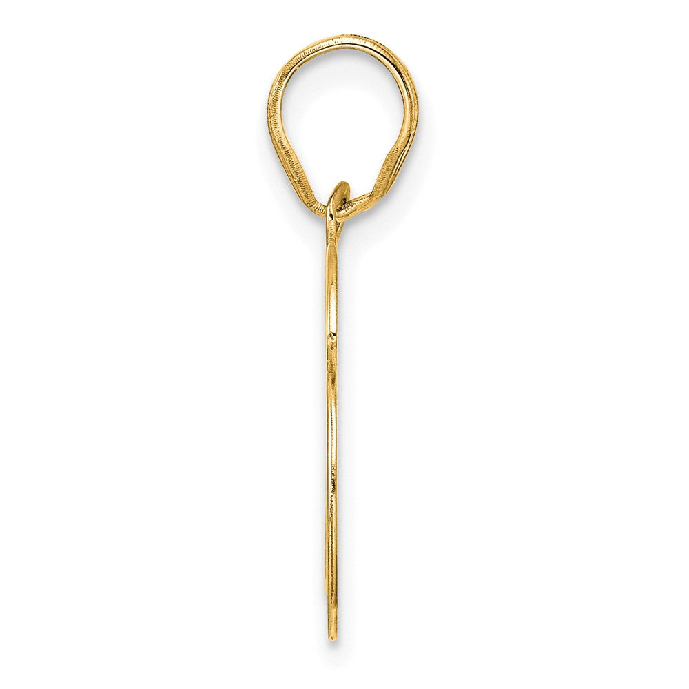 14K Gelbgold Polierter Anhänger Zahl 96