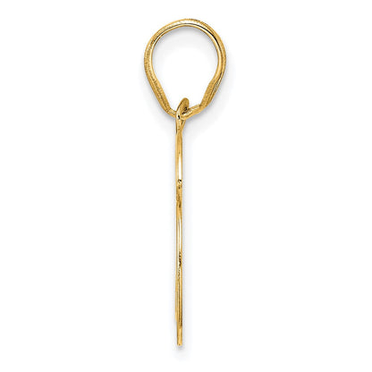 14K Gelbgold Polierter Anhänger Zahl 96