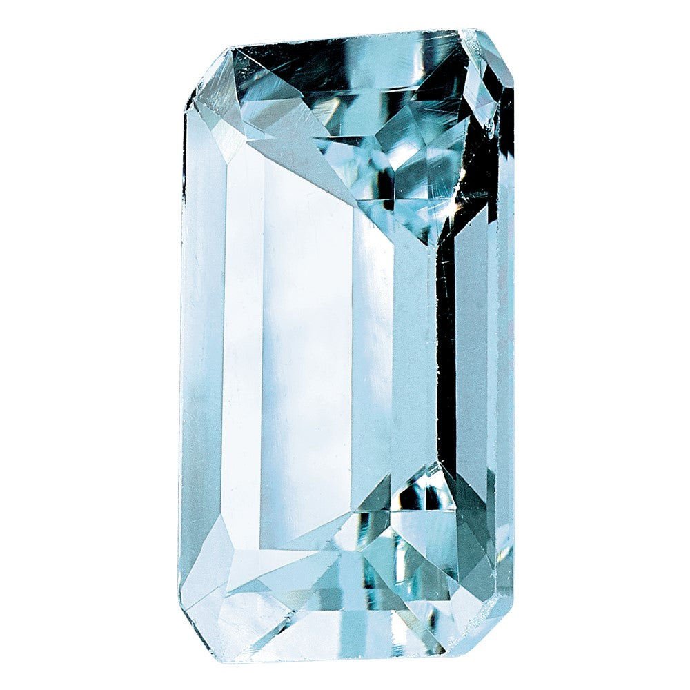 Edelstein Aquamarin Aa Qualität 8x6mm Smaragdschliff