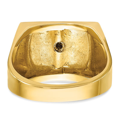 10K Bicolor Ibgoodman Herren Poliert und Strukturiert mit Blau Emaille Lodge Master Freimaurer Ring