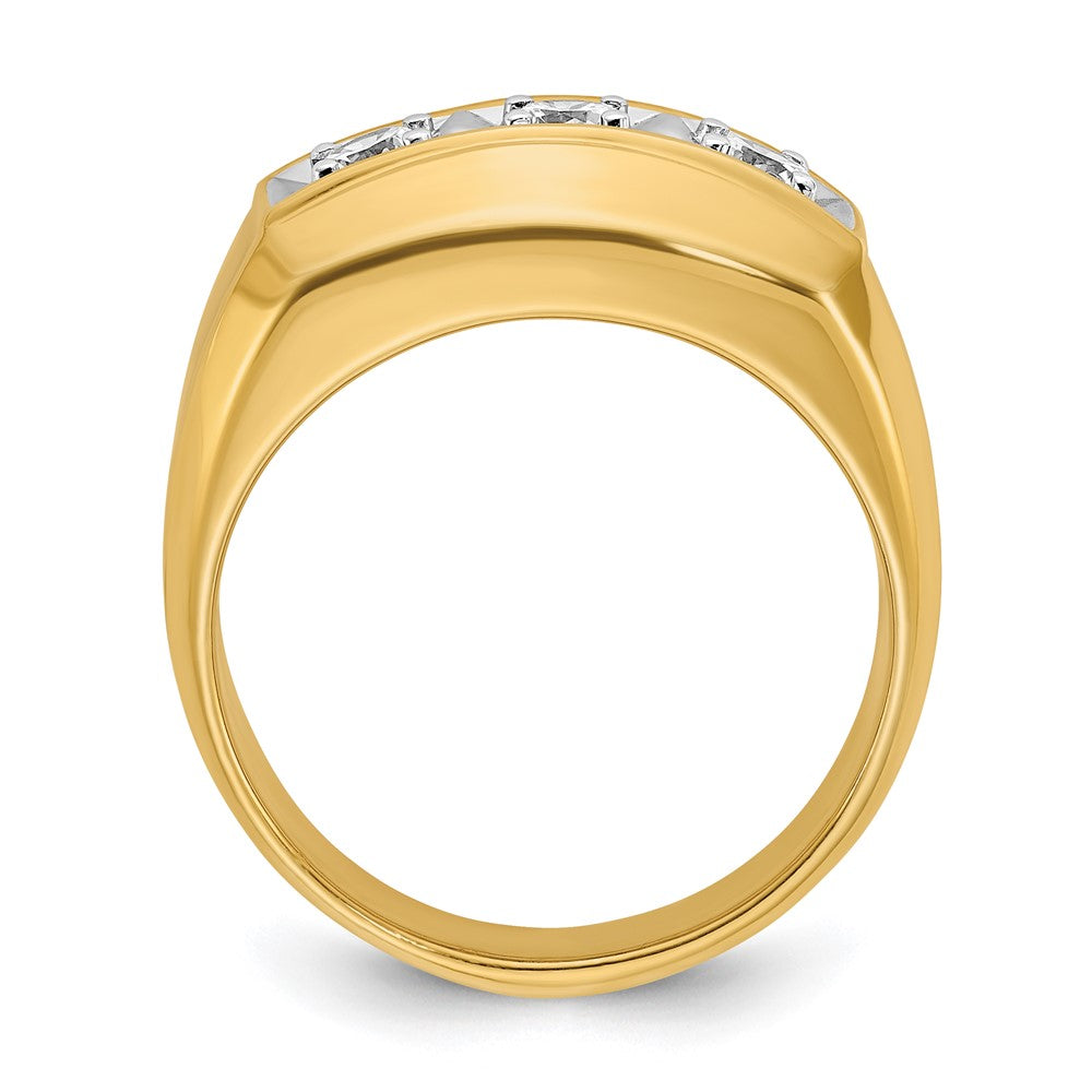 14K Bicolor-Gold Herren-Ring mit 0,5 ct. Diamant
