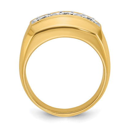 14K Bicolor-Gold Herren-Ring mit 0,5 ct. Diamant