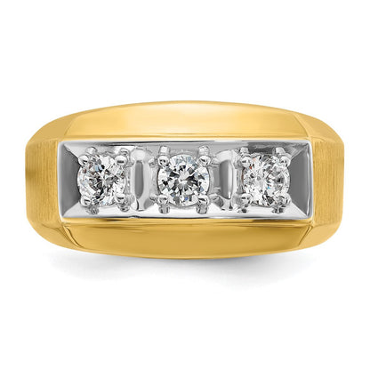 14K Bicolor-Gold Herren-Ring mit 0,5 ct. Diamant