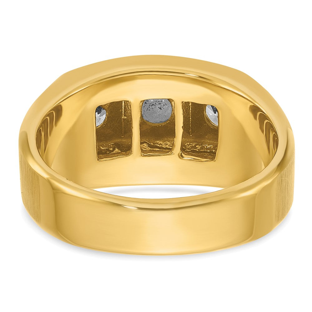 14K Bicolor-Gold Herren-Ring mit 0,5 ct. Diamant